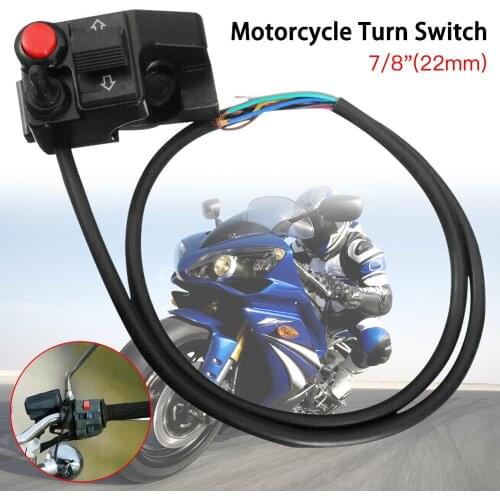 Discount! Universal 7/8" 22MM 12V Headlights/Turn Signal Lights/Horn Motorcycle Handlebar MountPush Button Horn Beam Turn Switch