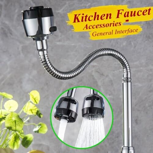 360 Degree Rotation Stainless Steel Sink Faucet Spout Kitchen Sink Faucet Pipe Fittings Single Handle Connection Free shipping
