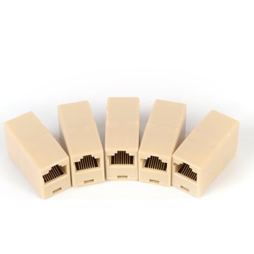 Network Ethernet Dual Straight Head Lan Cable Joiner Coupler RJ45 CAT 5 5E 6 6a Extender Plug Network Cable Connector