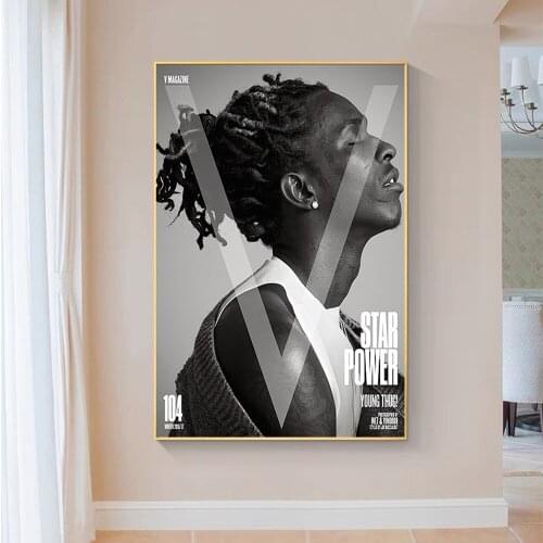 SP158 Silk Cloth Wall Poster New Young Thug Star Power Custom Music Cover Singer Art Home Decoration Gift