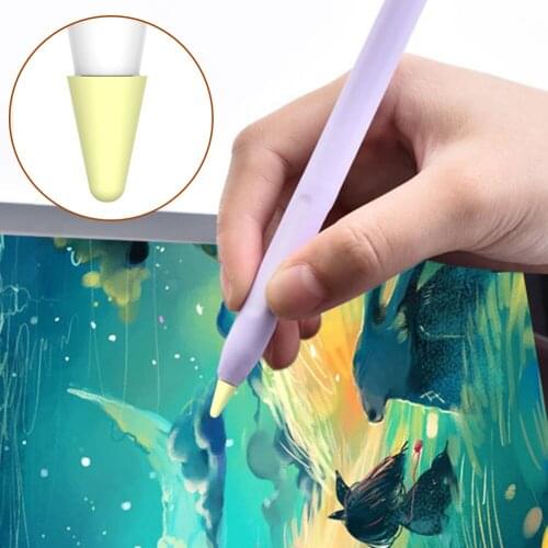 Universal Non-slip Silent Noise Reduction Pen Tip Cover Silicone Sleeve For Apple Pencil Second Generation For Ipad Pro Pencil