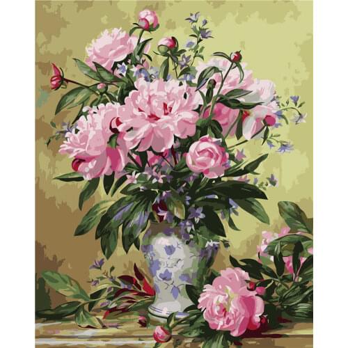 Release The Pressure Home Decoration Wall Painting Factory Wholesale Accept Booking Pink Roses Painting By Numbers