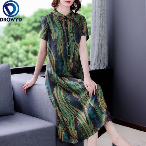 Women Boho Maxi Dress Spring Summer 2021 New Casual Print Silk Short Sleeve Green Dresses Fashion Elegant Party Robe Vestidos