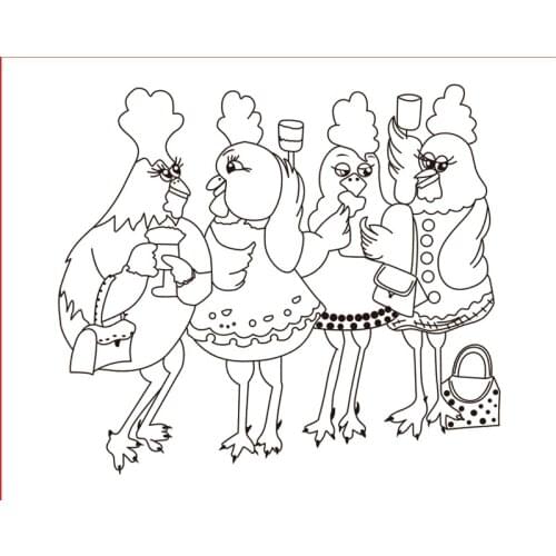 10x8 Four chicks New Transparent Clear Rubber Stamp Sheet Cling Scrapbooking Photo Album PaperCard DIY Craft