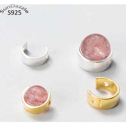 2pcs Real Pure Solid 925 Sterling Silver Wrap Bead Hoop Half Round Bead Wrap Hoop Jewelry Making Findings