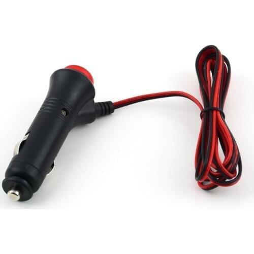 200pcs 12V 24V High Quality Male Car Cigarette Lighter Socket Plug Connector On Off Switch 1m Universal