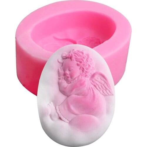 3D Sleeping Baby Angel Silicone Mold Craft Soap Candles Molds Soap Forms DIY Aroma Plaster Making Tool Fondant Cake Baking Molds