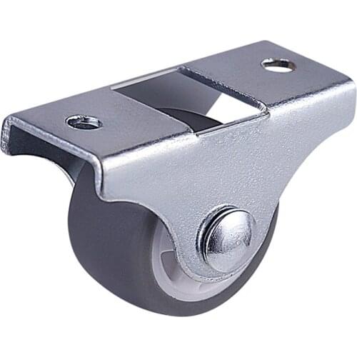 4 Pcs Hot New Arrival 1 Inch Dia Universal Furniture Caster Furniture Trolley Iron Top Plate Silent Nylon Fixed Caster Wheel