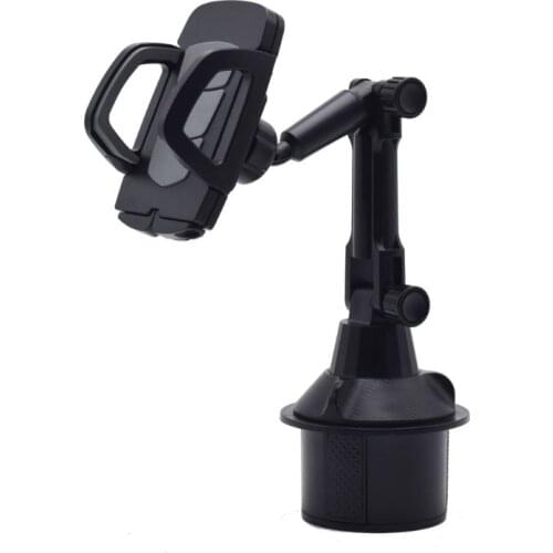 360 Degree Carbon Fiber Adjustable Angle Type Car Cup Holder Mount Stand Cradle for 3.5-7" Mobile Phones Smartphones GPS