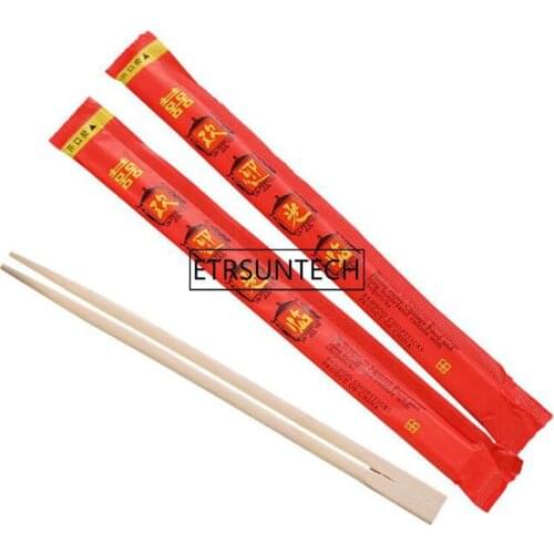 20.5cm Chinese Disposable Bamboo Chopsticks Fu Symbol Chopsticks Individually Wrapped Wedding Tableware 2400Pairs