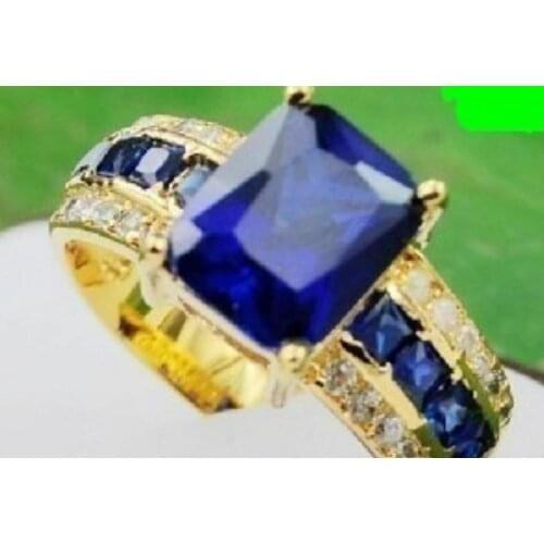 New wholesale Exquisite Tanzanite&Zircon Ring size 6# 7# 8# 9
