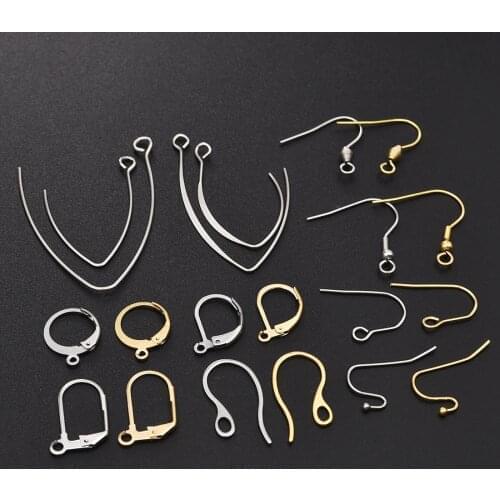 20/50 Piece Stainless Steel Earring Hook DIY Pendant Earring Connector Earring Set Jewelry Making Accessories
