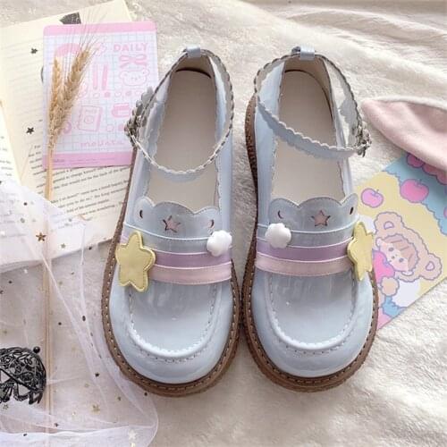 Sweet Girls Star Buckle Female Kawaii Tea Party Japanese Cute Women Harujuku Jk Uniform Platform Feminine Anime Lolita Shoes