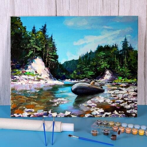 Landscape Submarine DIY Paint By Numbers Package Oil Paints 40*50 Paiting By Numbers Wall Paintings Children Drawing