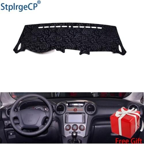 Latest Rose Pattern Non-slip Car Dashboard Cover Dash Mat Pad DashMat ANti-UV Car Sticker for kia carens 2007-2011 Car Styling