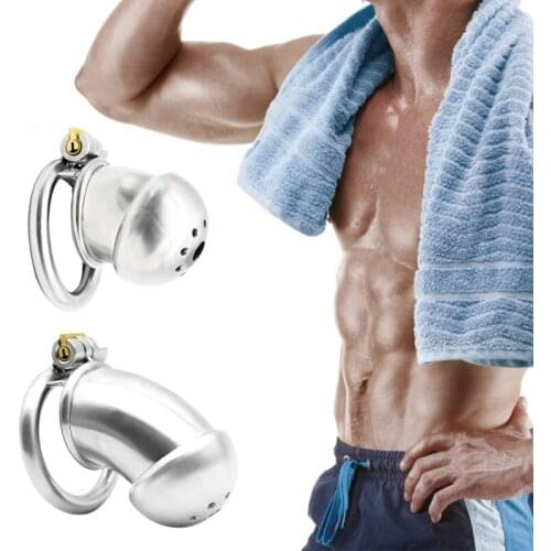 New Male Chastity Device Cock Cage Real Stainless Steel Chastity Belt Penis Cage Drop Shipping