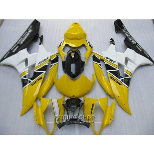 100% fit injection mold fairings For Yamaha R6 06 07 yellow black motorcycle fairing kit YZF 2006 2007 YT28