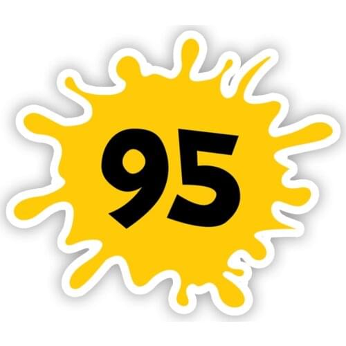 11cm*13cm Creativity No. 95 Gasoline Car Sticker PVC Personality Fun Fuel Tank Cap Waterproof and Beautiful Applique Decoration