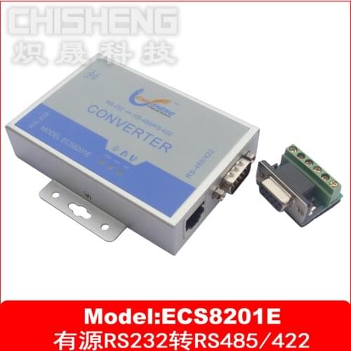 ECS8201E RS232 to RS485 RS422 Converter Serial Adapter DB9 RJ45 interface with terminal connector