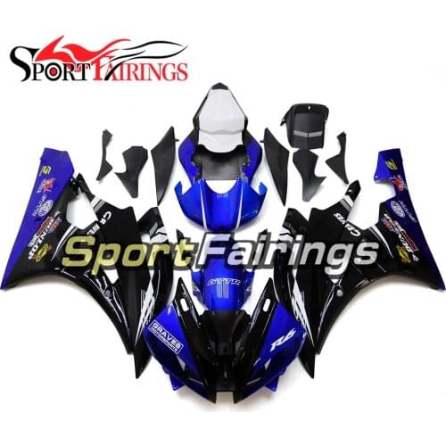 Blue Black Injection Fairings For Yamaha YZF600 R6 06 07 2006 2007 Plastics ABS Motorcycle Full Fairing Kit Bodywork Frames New