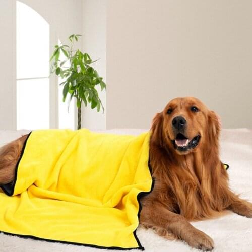 Pet Super Absorbent Towel Large Thick Quick-Drying Lint-free Bath Towel Pets Cat Dog Cleaning Accessories