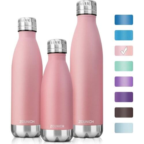 ZOUNICH Double-Wall Stainless Steel Thermos Coke Shape Sport Water Bottle Vacuum Flask Insulated