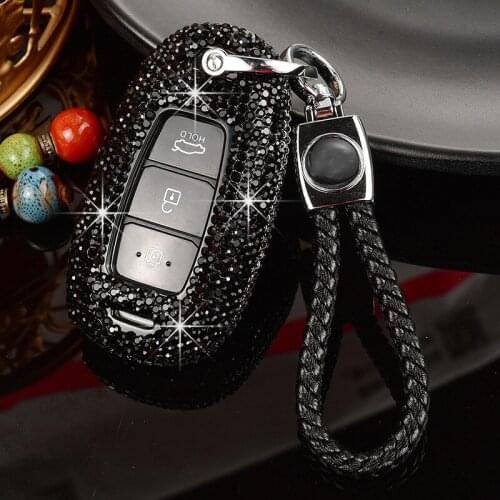 Bling bling Fashion Crystal Car Key Bag Key Case Decoration For HYUNDA IX25 IX35 LAFESTA MISTRA Elantra Tucson Ev Elantra keys