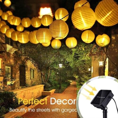 10/20/30 LED Solar Lantern String Lights Outdoor Solar Garland Fairy Globe Christmas Holiday Decor Light for Party Wedding Patio
