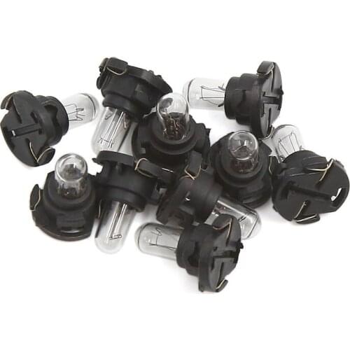 Uxcell 10Pcs Yellow T4.7 Dashboard Indicator Side Light Bulb for Car Internal