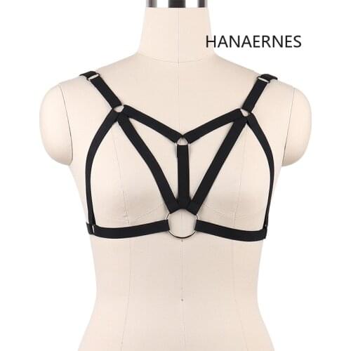 HANAERNES Party Costumes Lingerie Sexy Costumes Harness Bra Harnais Punk Rave Garter Hanging Harness Sexy Body Pillow