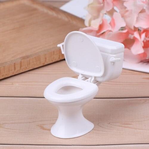 Vintage Bathroom Toilet Miniature Toys Dolls Accessories Baby Pretend Toys Dolls Accessories Doll house Furniture