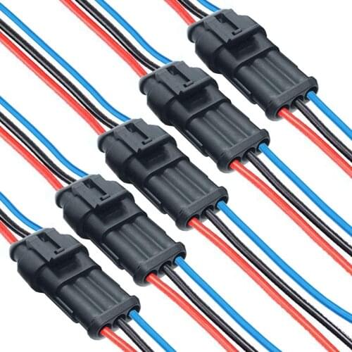 Dstfuy Waterproof Connector 3pin, 16AWG Way car Plug Auto Electrical Wire Connectors for Truck, Boat,and Other Wire Connections