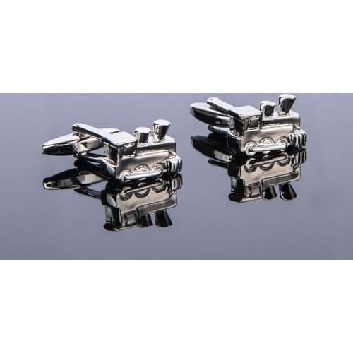 High Quality Train Cufflinks For Men Vintage Silvery Cuff Jewelry For Business Party Wedding Christmas Gift Wholesale&Retail