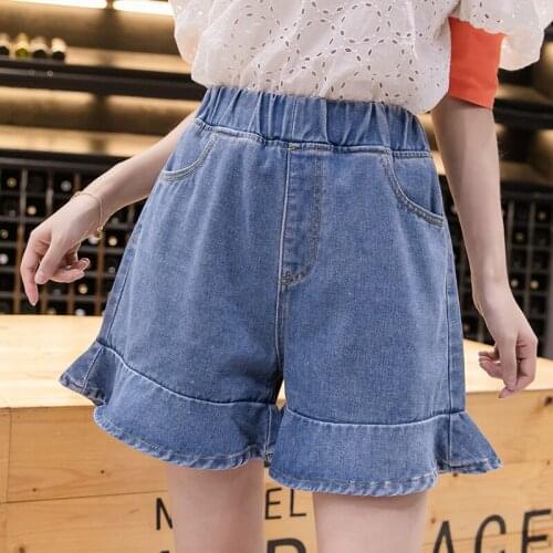 Jeans Women Shorts Ruffle Casual 2020 New Summer Plus Size S-5xl Shorts Pants women Jeans high waisted Loose Pants 583E