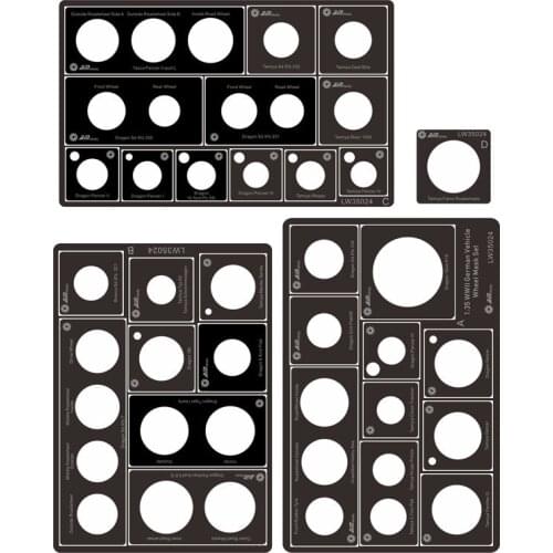 1/35 Wheel Mask for WWII German Vehicles 1 Set Military Model Accessory Coloring Tools