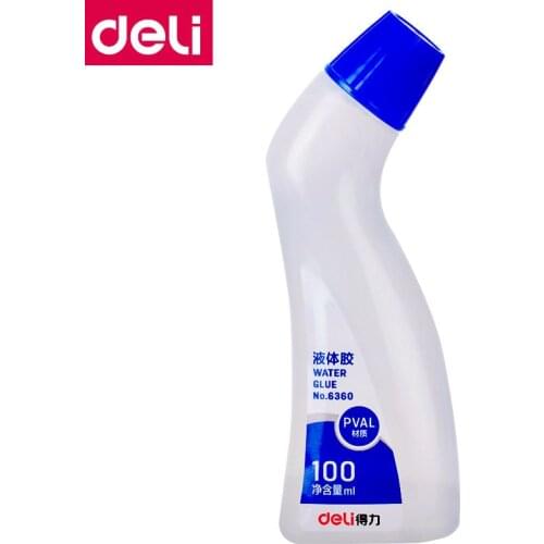 1PCS Deli 6360 elbow water glue 100ml liquid glue angle head office home school business water glue