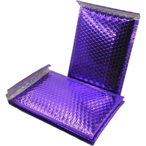 Big Capacity Purple Bubble Envelopes Bags Metallic Foil Mailers Padded Shipping Bag Self sealing Postal Mailing BIG Envelope