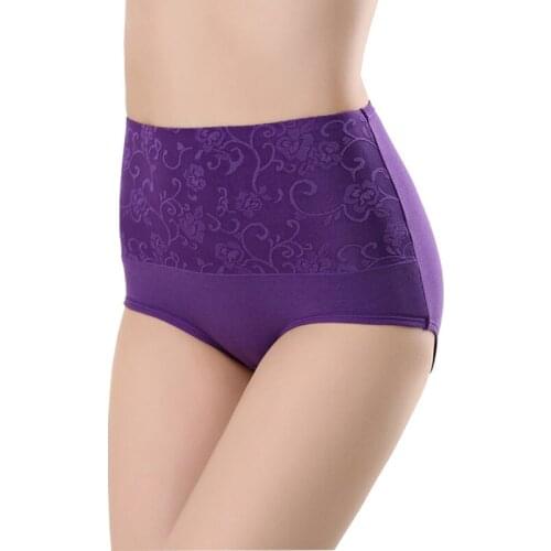 4pcs/lot high waist Women Panties Underwear Women Abdomen hip lift Briefs Cotton Breathable Plus Size Lingerie Underpants