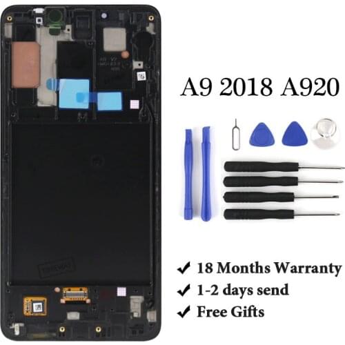 Grade AMOLED Screen For Samsung A9 2018 A920 LCD Display No Dead Pixel With Touch Screen Assembly For Samsung A9 2018 A920 LCD