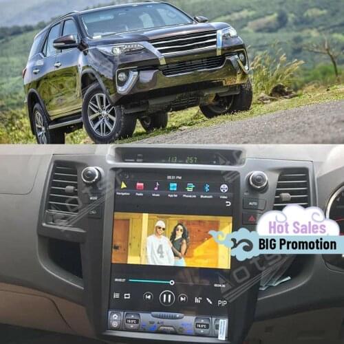 128G Carplay Tesla Screen Android For Toyota Fortuner Hilux 2007 2008 2009 2010 2011 2012 2013 2014 2015 GPS Car Radio Head Unit