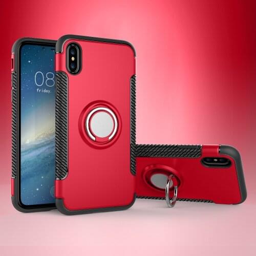Phone Case For iPhone XS Max Silicon Soft Fundas Capa Magnetic Ring Back Cover For iPhone Xs 8 7 6 6S 6Plus Case Funda Coque