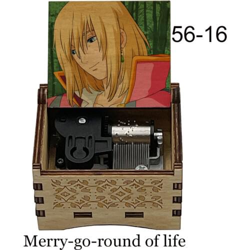 Wooden Merry Go Round of Life Music Box Howls moving castle Birthday Gift For Christmas unique kids mechanical toy gifts
