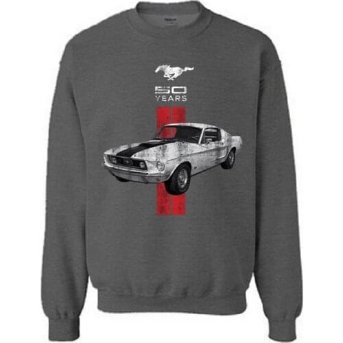 Mens Sweatshirts Mustang 50 Years Classic Car Logo jersey Ford Mustang youth fitness workout sportwear men jogger pullover tops