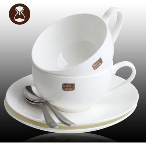 Coffee cup, bone china coffee cup dish set, elegant and simple coffee utensils, European afternoon tea cup with coffee spoon