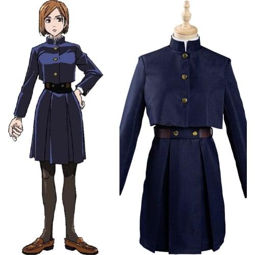 Anime Jujutsu Kaisen Nobara Kugisaki Cosplay Costume School Uniform Halloween Carnival Suit