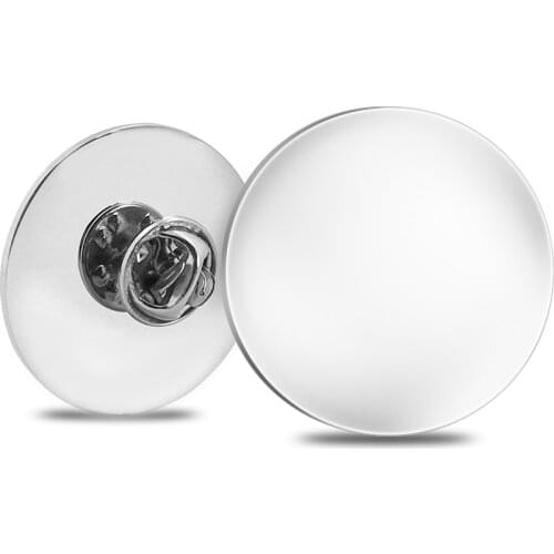 MYLONGINGCHARM 1set 30mm Round Brooches-Customize your words-mirror polished-engravable brooches