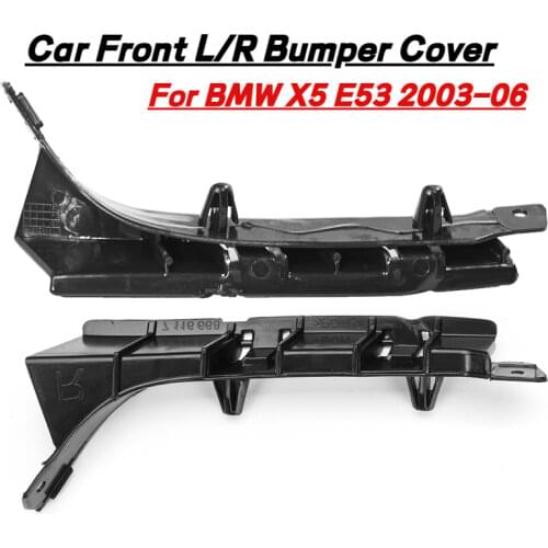 2PC Car Front L/R Bumper Cover Bar Support Bracket Holder Guide 51117116668 51117116667 For BMW X5 E53 2003 2004 2005 2006