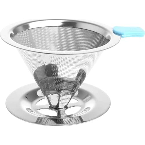 Portable Metal Stainless Steel Coffee Filter Funnel /V-type Cup Filters Tea Tool