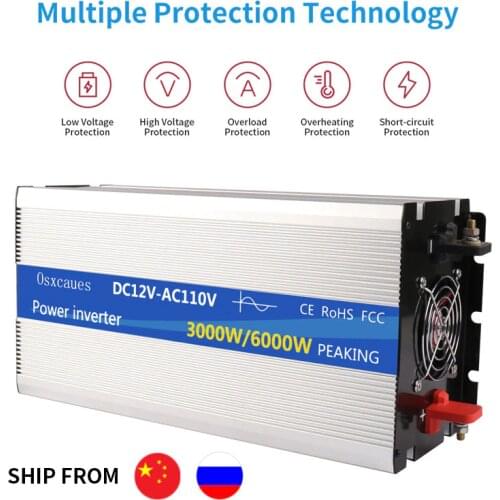 Pure Sine Wave Inverter DC 12v/24v To AC 220V 300W 1500W 2000W 3000W Voltage Transformer Power Converter Solar Car Inverter