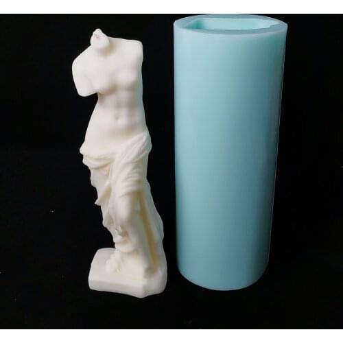 PRZY Mould Silicone Human Statue Molds Broken Arm Venus Mold Soap Molds Handmade Goddess Soap Clay Resin Candle Mould